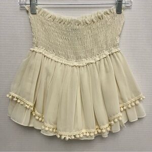 MISA Los Angeles Flowy Cream Skort Size XS